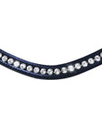 Lumiere Equestrian Swarovski Crystal Browband, Black Leather