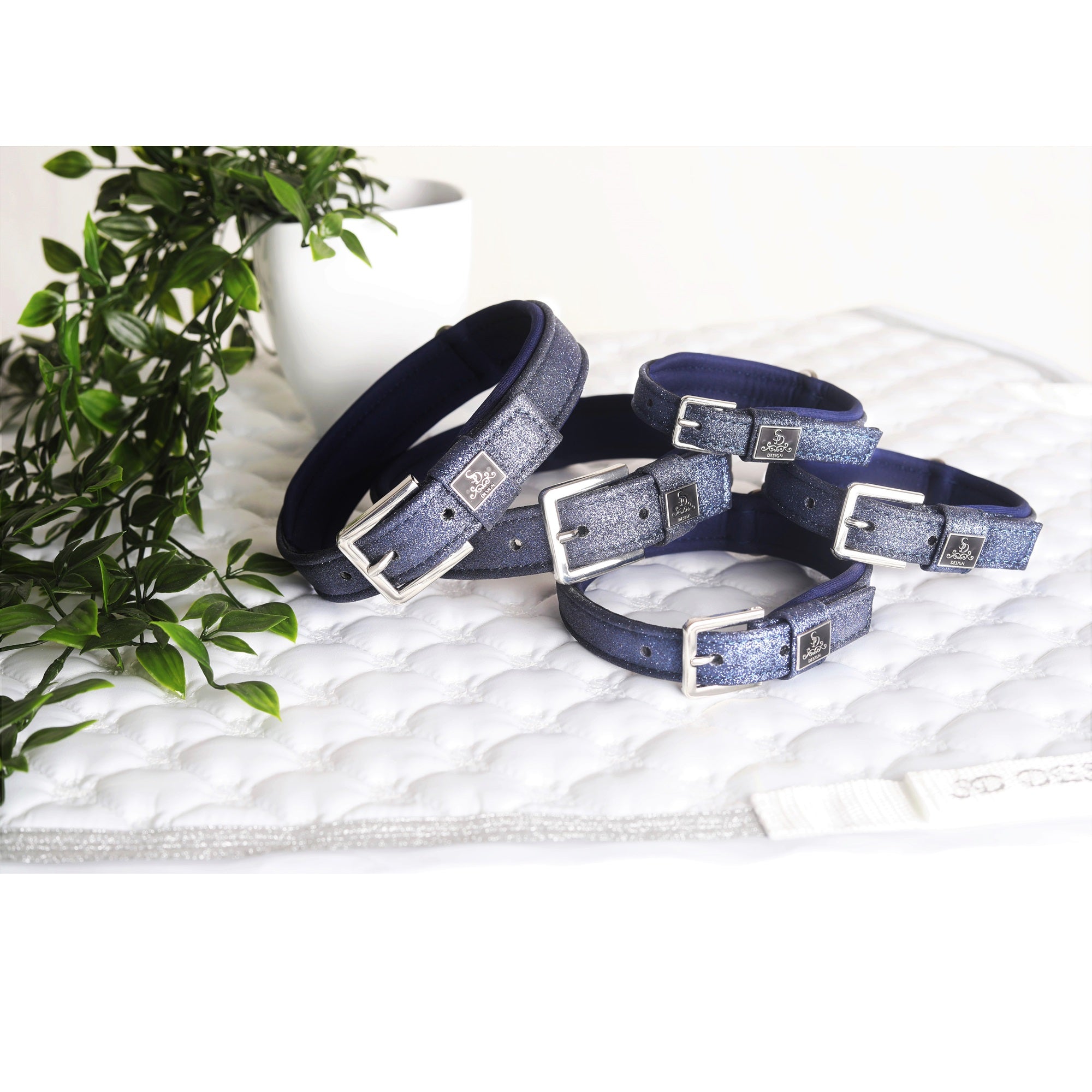 SD Design Hollywood Glamorous Dog Collar - Blueberry Twinkles