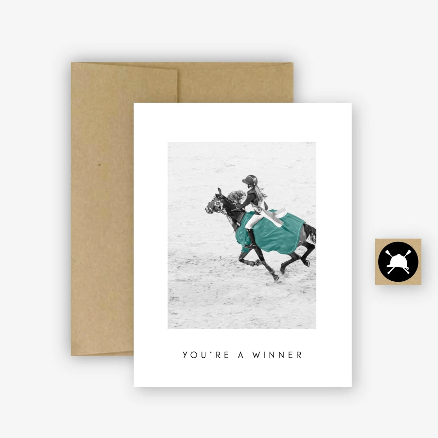 Hunt Seat Paper Co. You're a Winner Greeting Card