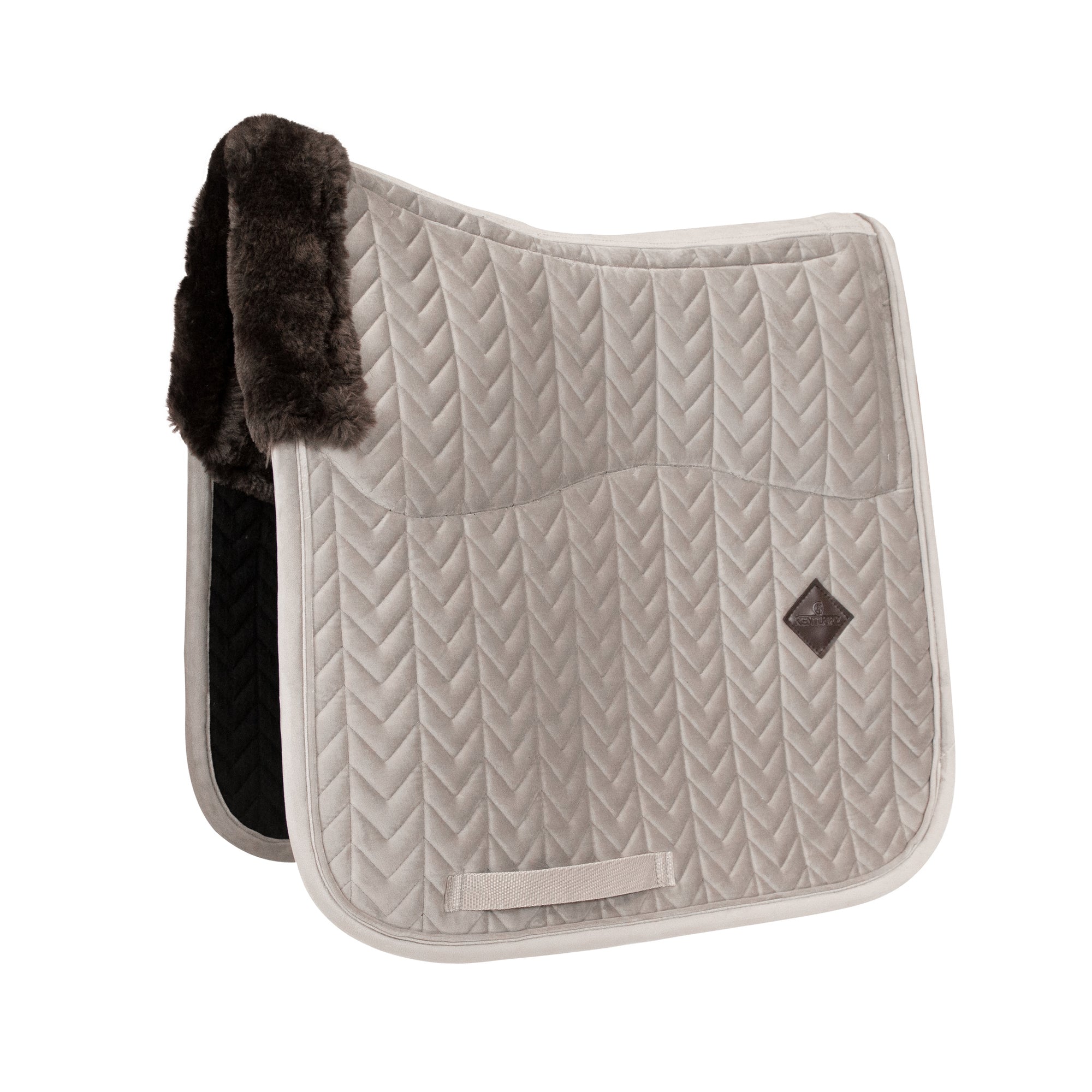 Kentucky Horsewear Skin Friendly Saddle Pad Velvet Dressage, Beige