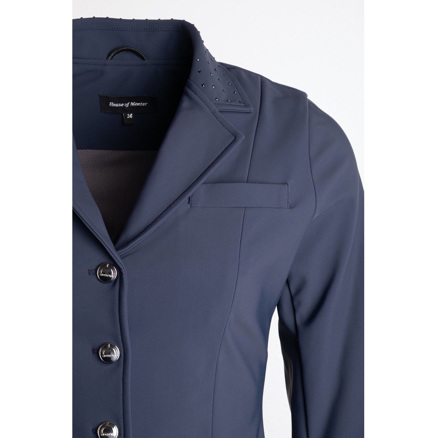 Montar Dressage Softshell Show Jacket - Short Tailcoat, Navy