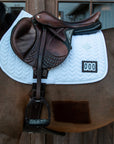 Kentucky Horsewear Saddle Pad Fishbone White Jumping Competition Edition