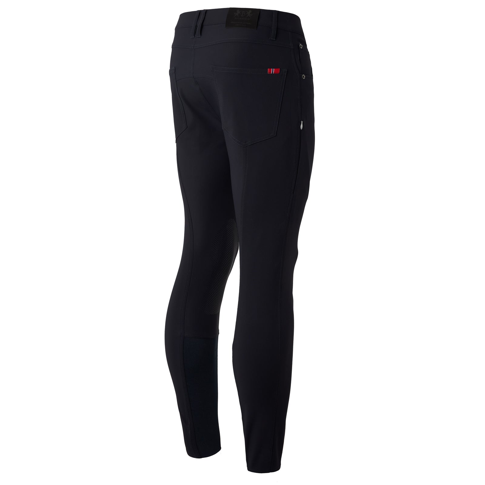B Vertigo Ethan Mens Knee Patch Breeches, Dark Navy