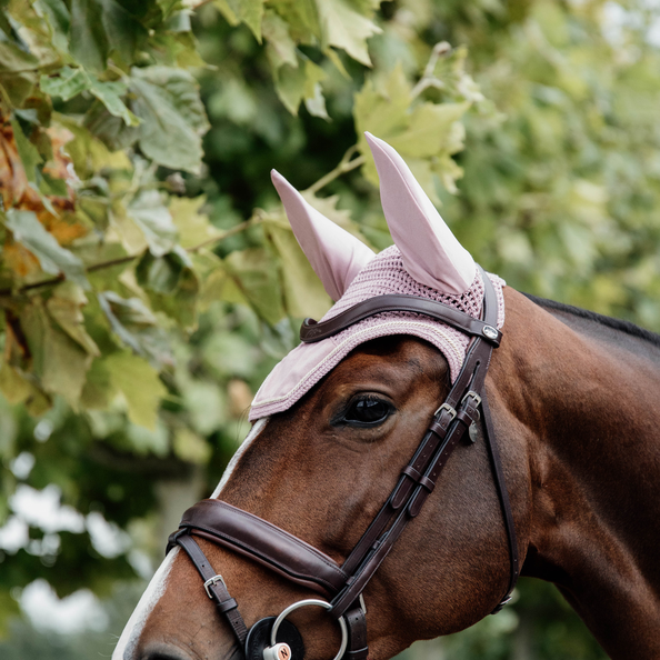 Kentucky Horsewear Fly Veil Wellington Velvet, Old Rose