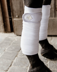 Kentucky Horsewear Polar Fleece Bandage Pearls, White, Full