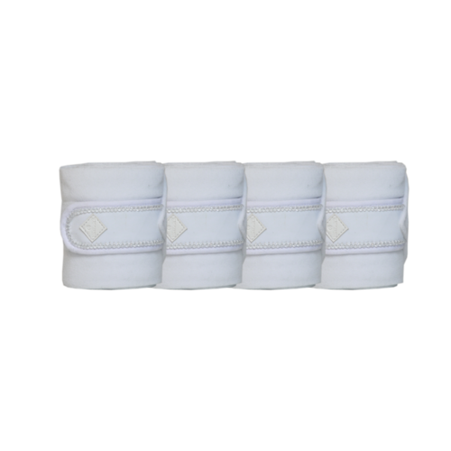 Kentucky Horsewear Polar Fleece Bandage Pearls, White, Full