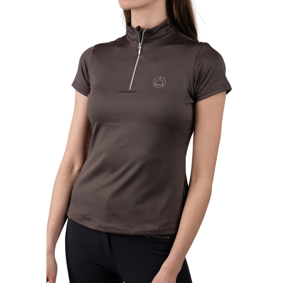 Montar Everly Mon-Tech Polo Crystal Shirt, Grey