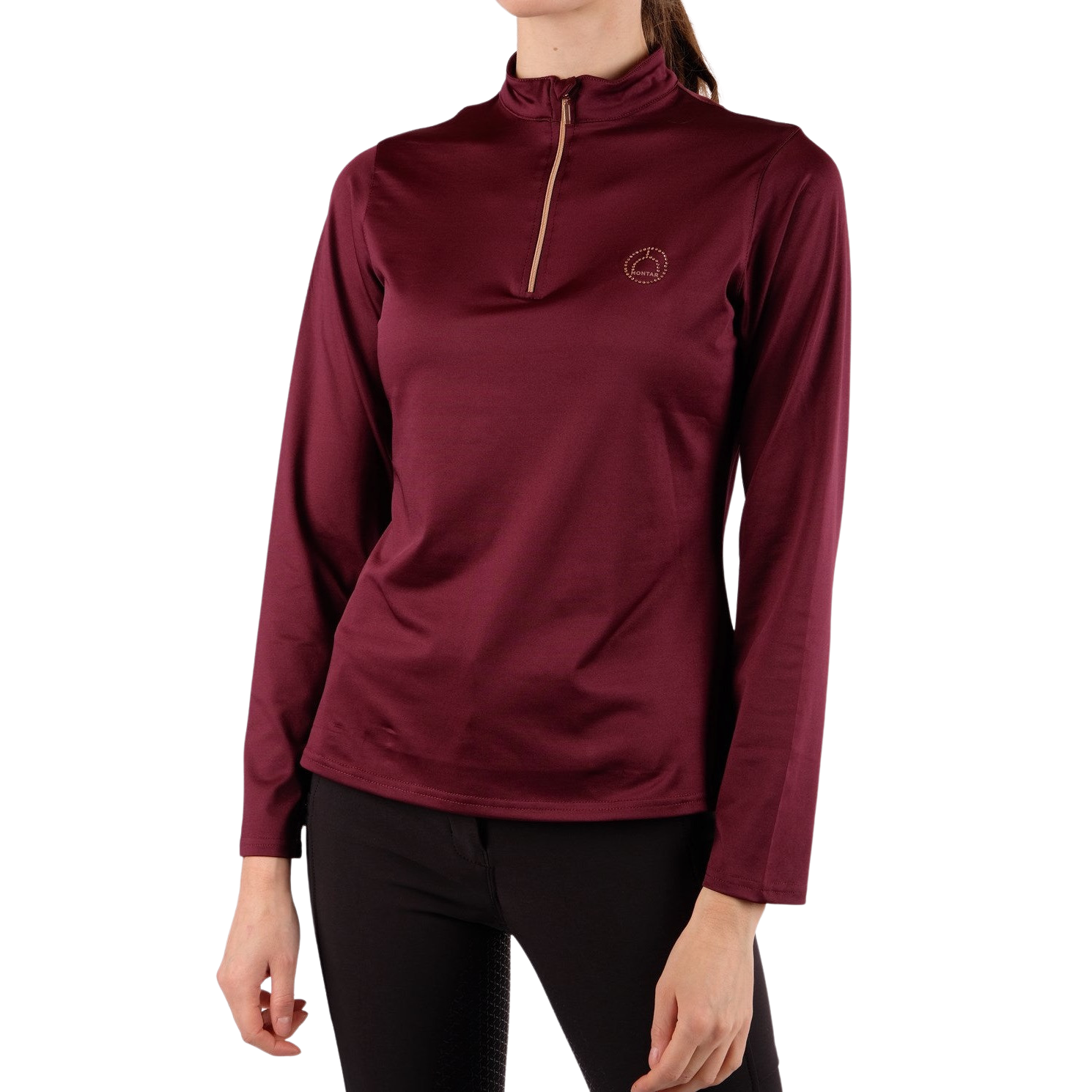 Montar Everly Rosegold Long Sleeve Training Shirt, Plum
