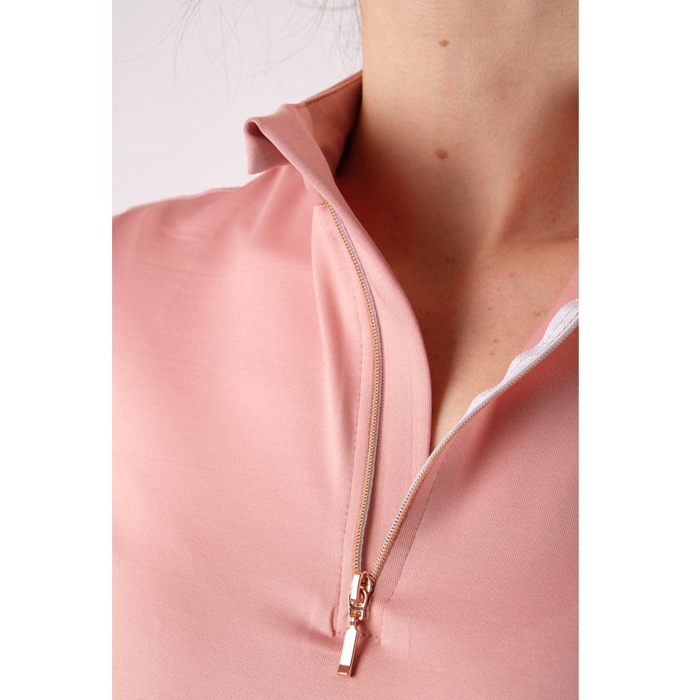Montar Everly Rosegold Long Sleeve Training Shirt, Pale Pink