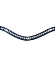 Lumiere Equestrian Swarovski Crystal Browband, Black Leather
