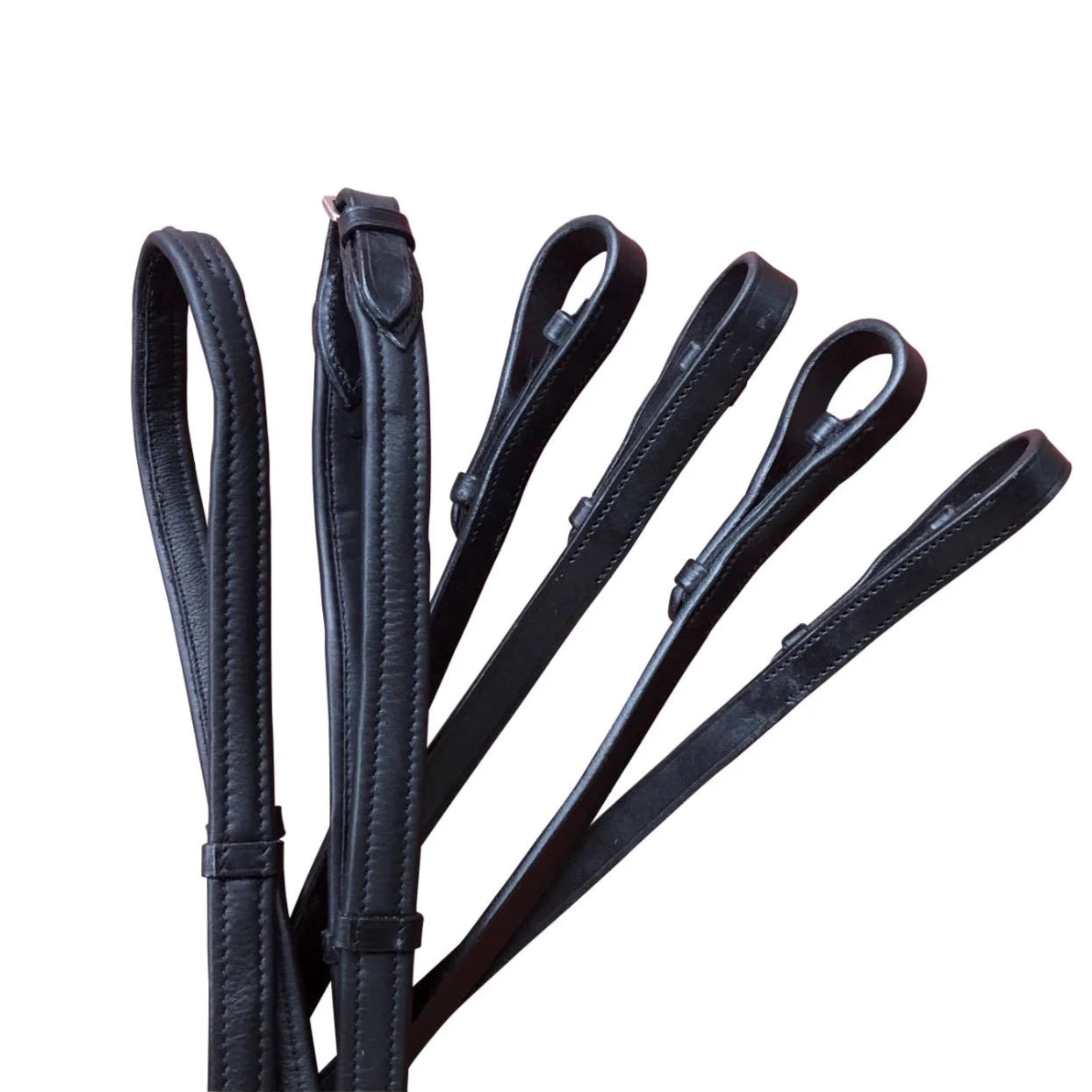 Lumiere Equestrian ADELINE Luxury Leather Double Bridle, Black with Reins