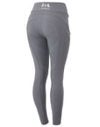 B Vertigo Justine Thermo Silicone Full Seat Winter Breeches Womens Riding Tights, Gray