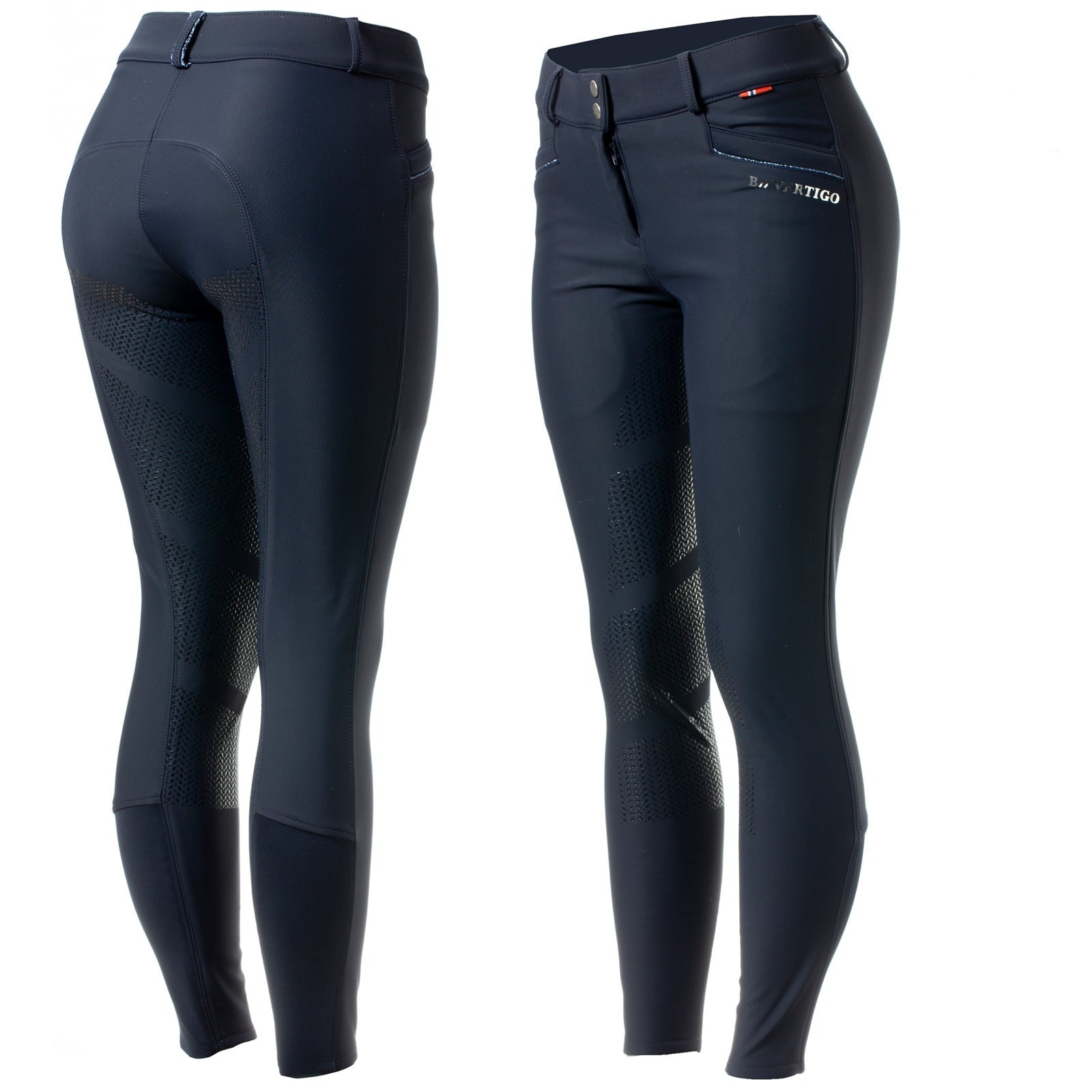 B Vertigo Patricia High Rise, Full Seat Thermo Winter Breeches, Dark Navy