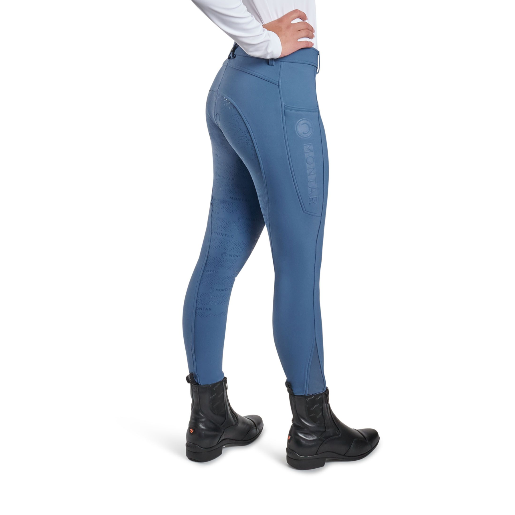Montar Angela Yati Normal Waist Breeches - Full Grip, Ocean Blue