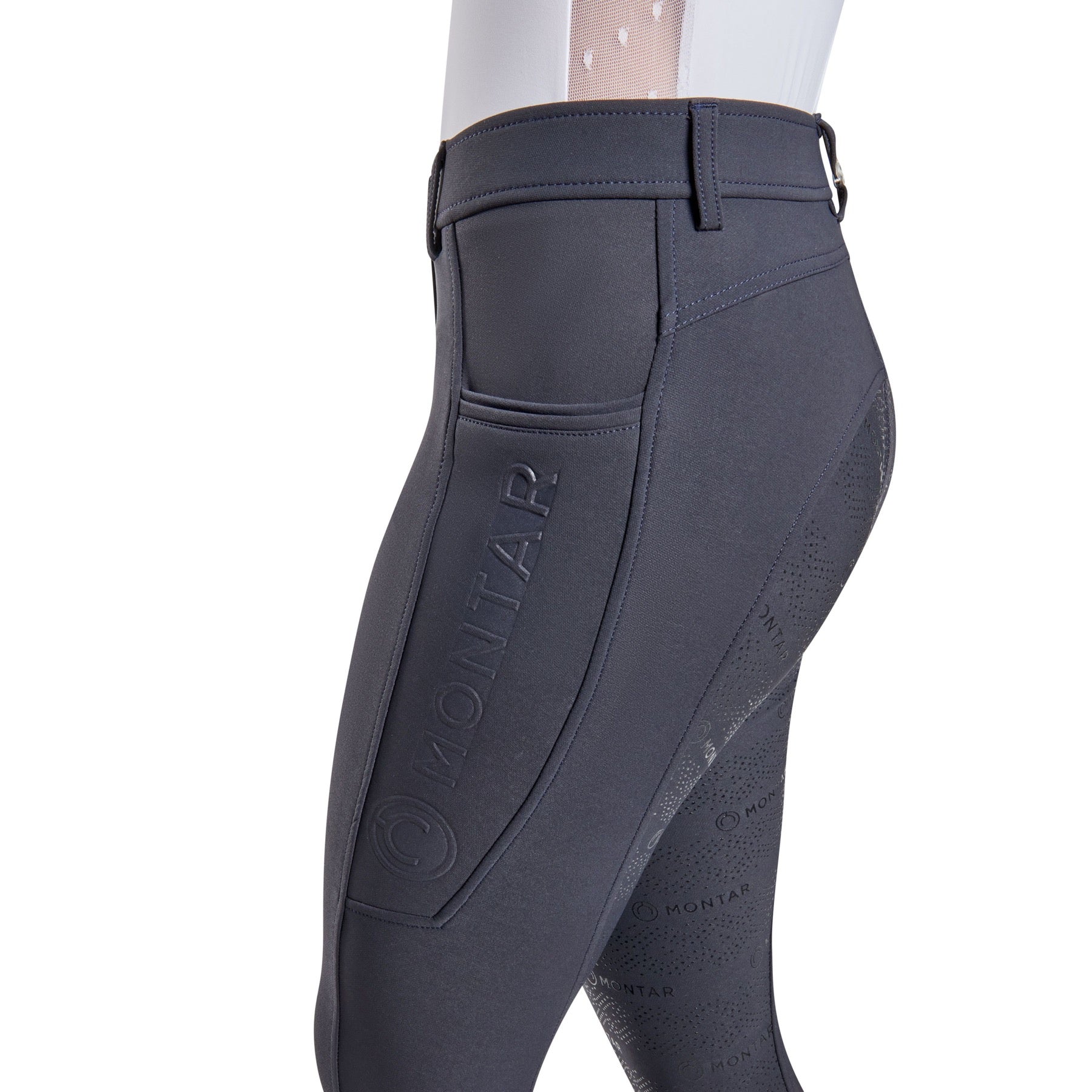Montar Angela Yati Normal Waist Breeches - Full Grip, Navy