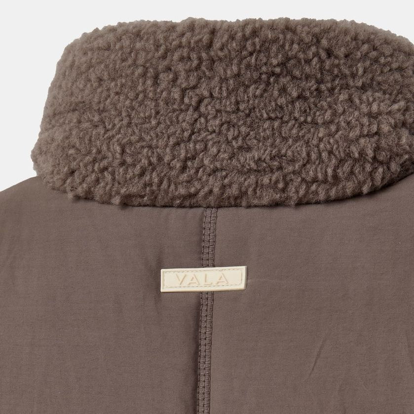 Vala Equestrian Ladies Milla Sherpa Quilted Vest, Taupe