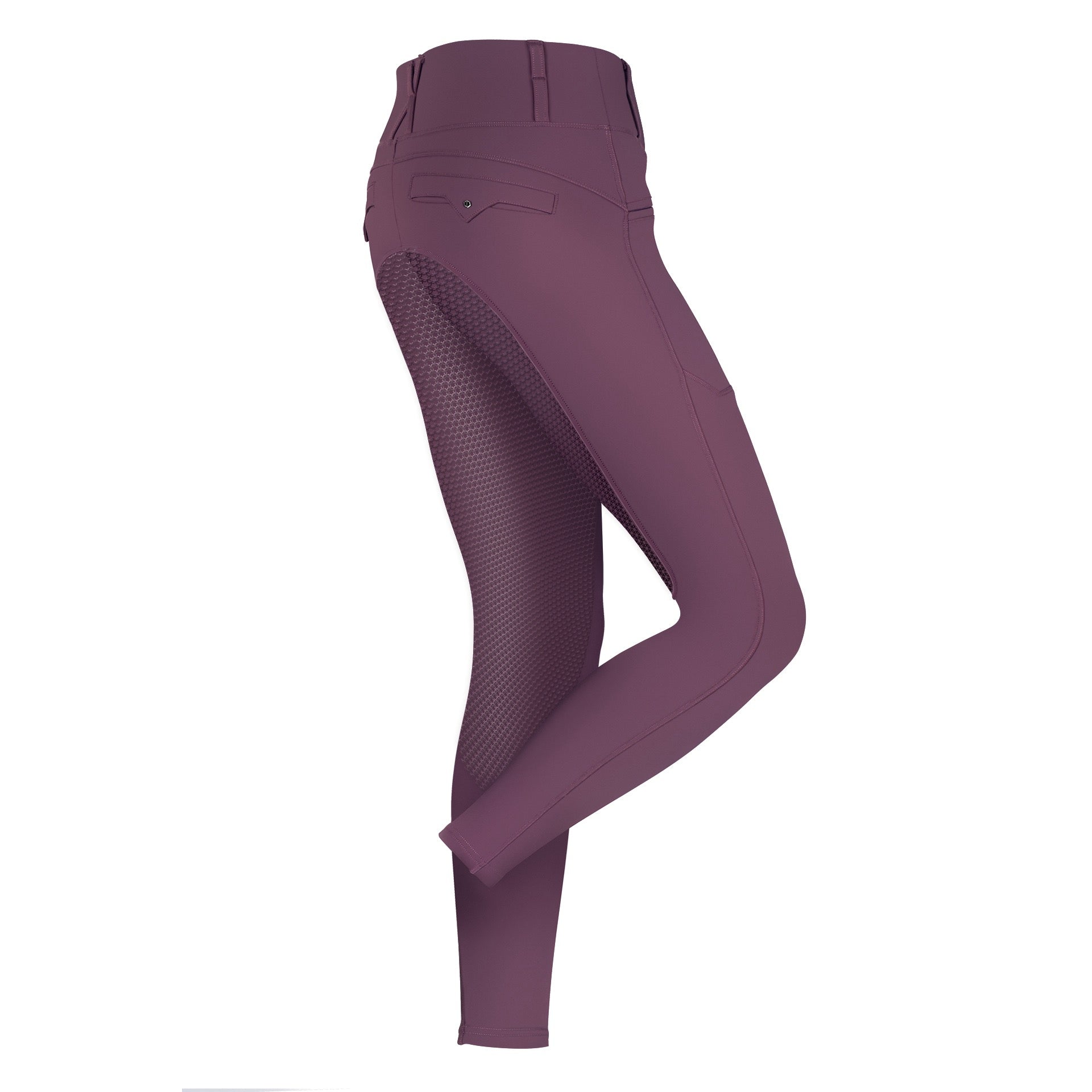 Fair Play HEXA High Rise Full Grip Winter Riding Leggings, Eggplant