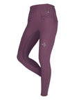 Fair Play HEXA High Rise Full Grip Winter Riding Leggings, Eggplant