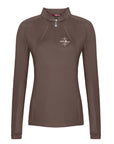 Fair Play Long Sleeve Paula Training Shirt, Taupe-Gray