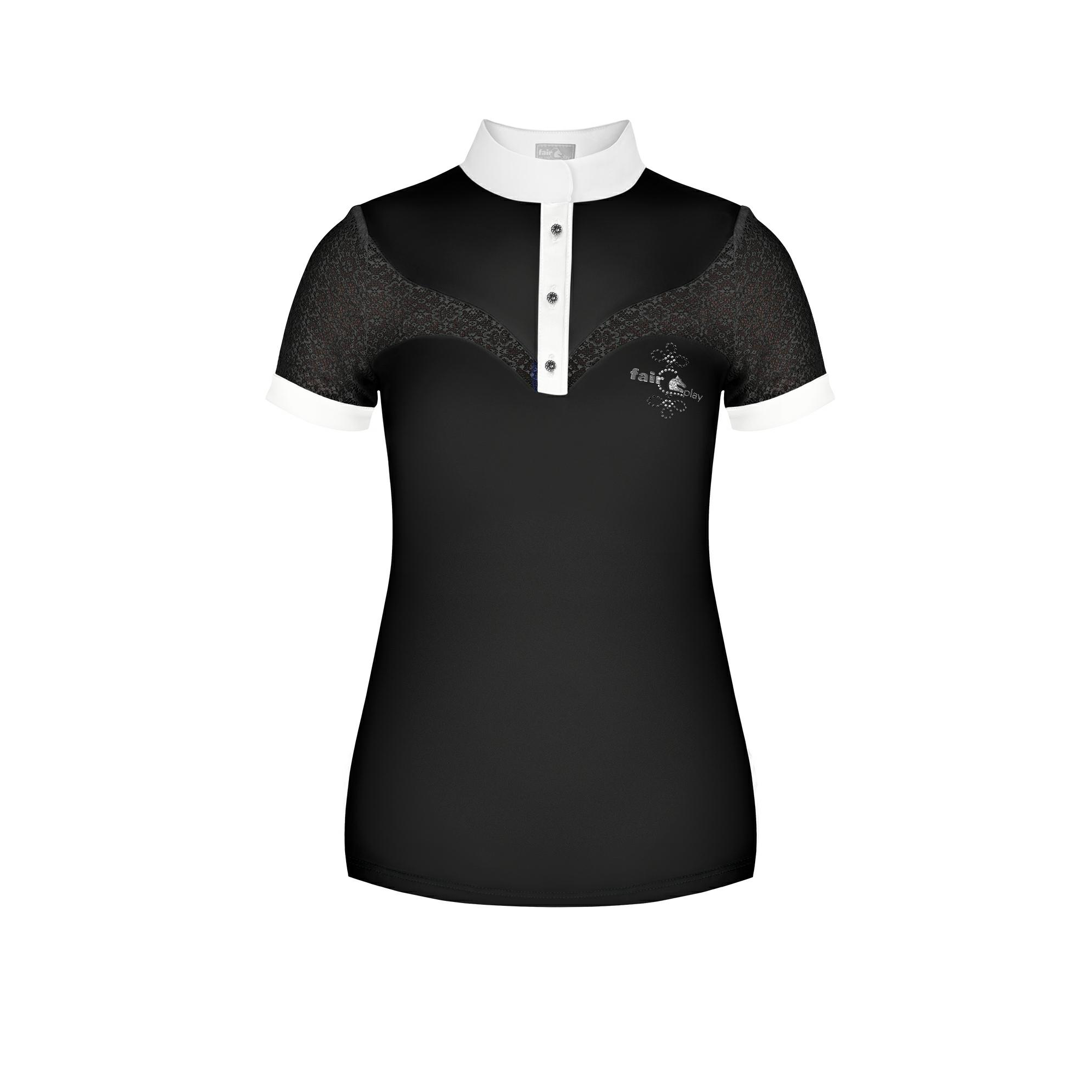 Fair Play Ladies Short Sleeve Competition Shirt ROZZIE, Black