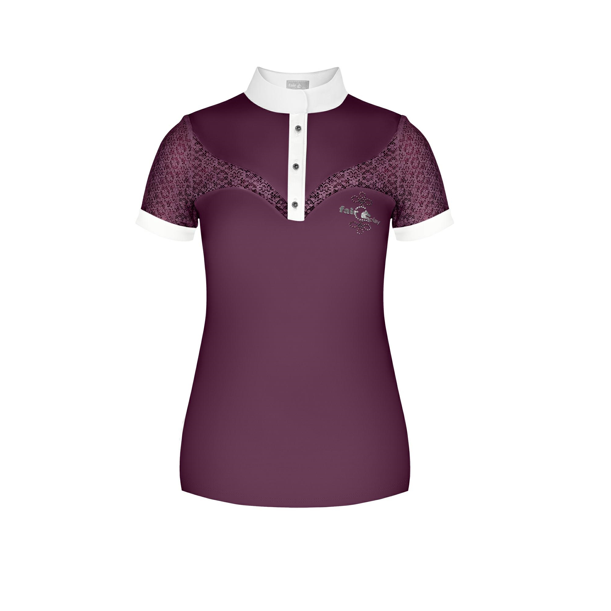 Fair Play Ladies Short Sleeve Competition Shirt ROZZIE, Royal Berry