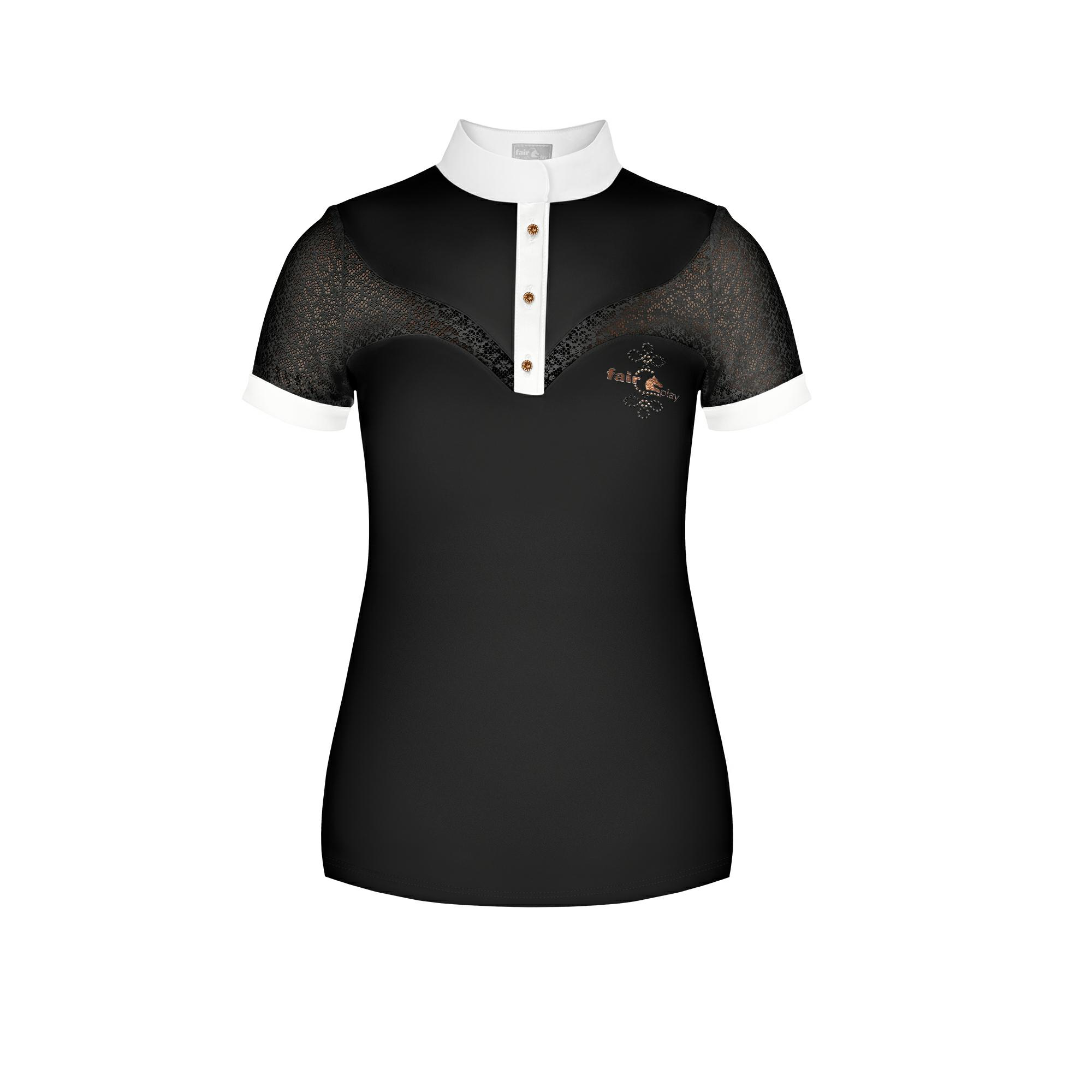 Fair Play Ladies Short Sleeve Competition Shirt ROZZIE Vintage Gold, Black