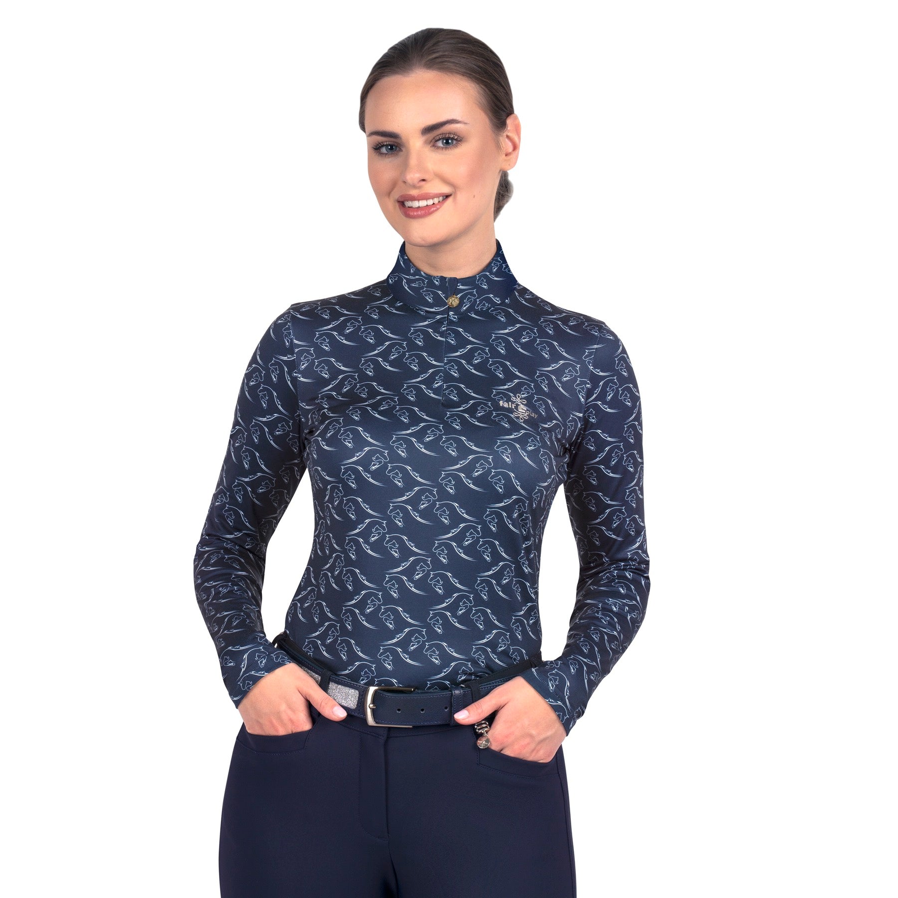 Fair Play Ladies Half Turtleneck ROIS, Navy