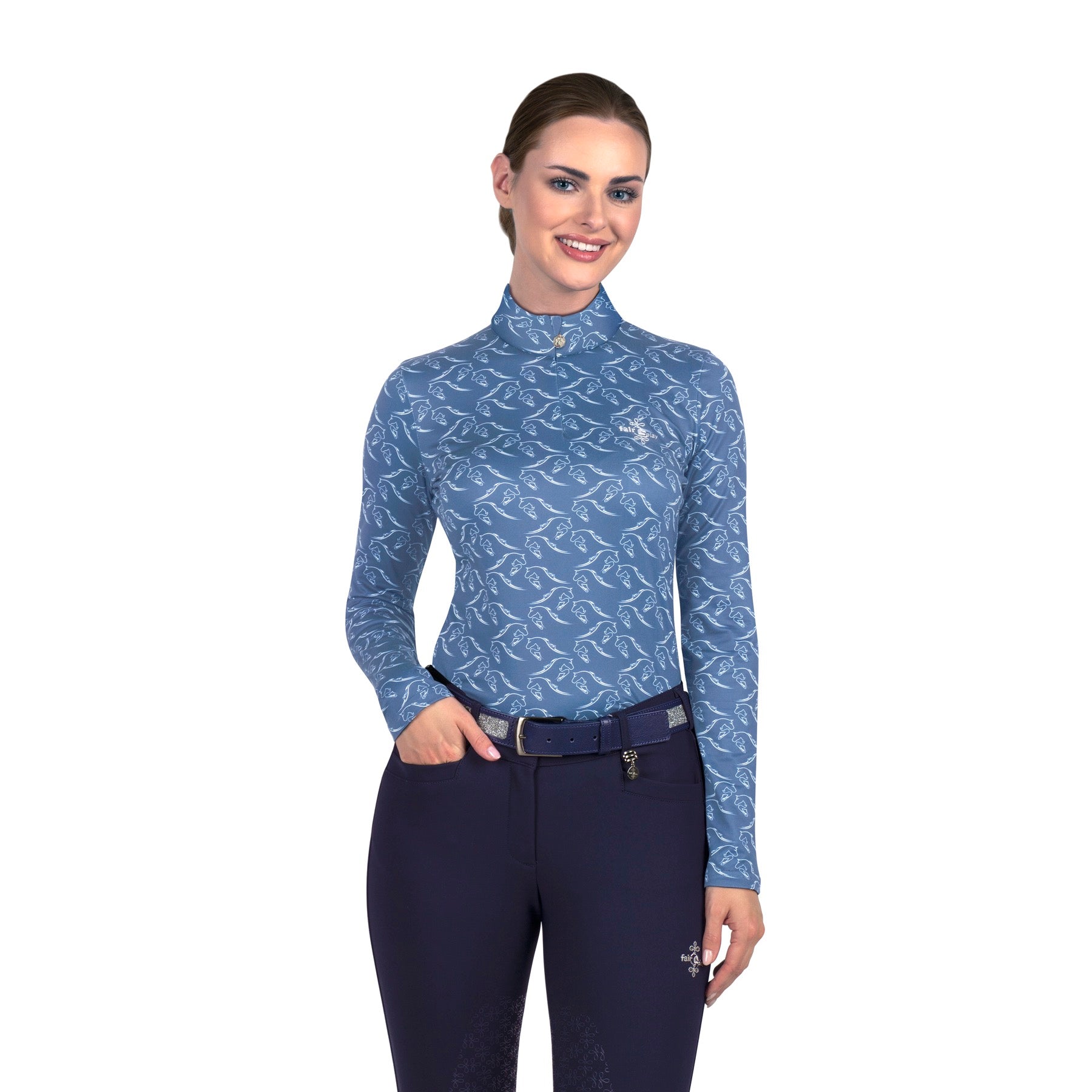 Fair Play Ladies Half Turtleneck ROIS, Pastel Blue