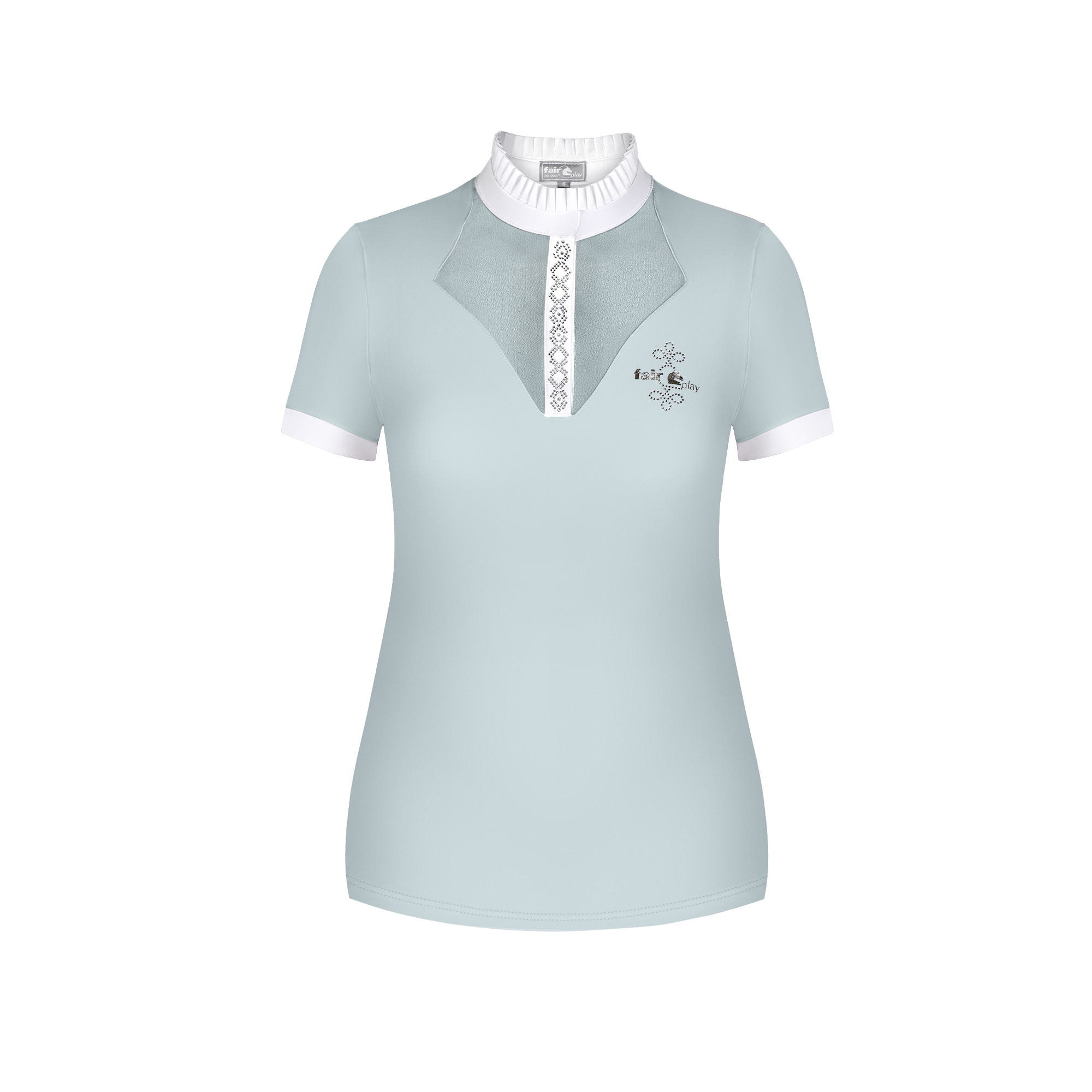 Fair Play Ladies Short Sleeve Competition Shirt SOPHIE, Ash Blue