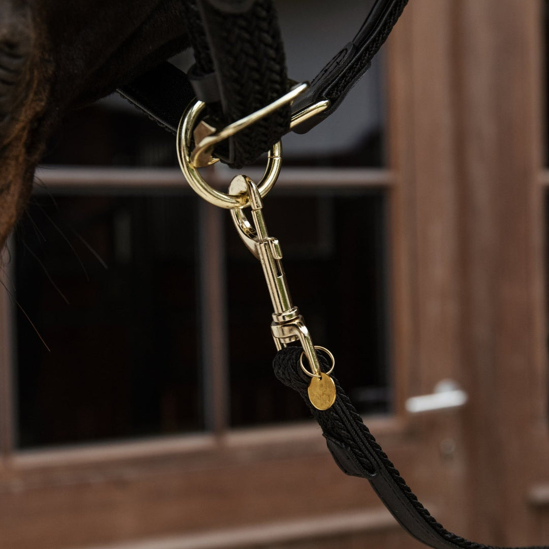 Kentucky Horsewear Plaited Nylon Halter, Beige