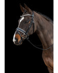 Schockemohle Malaga Bridle, Black/White/Silver