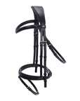 Schockemohle Monza Snaffle Bridle, Black/Silver