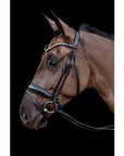 Schockemohle Siena Dressage Bridle, Black Patent / Gray