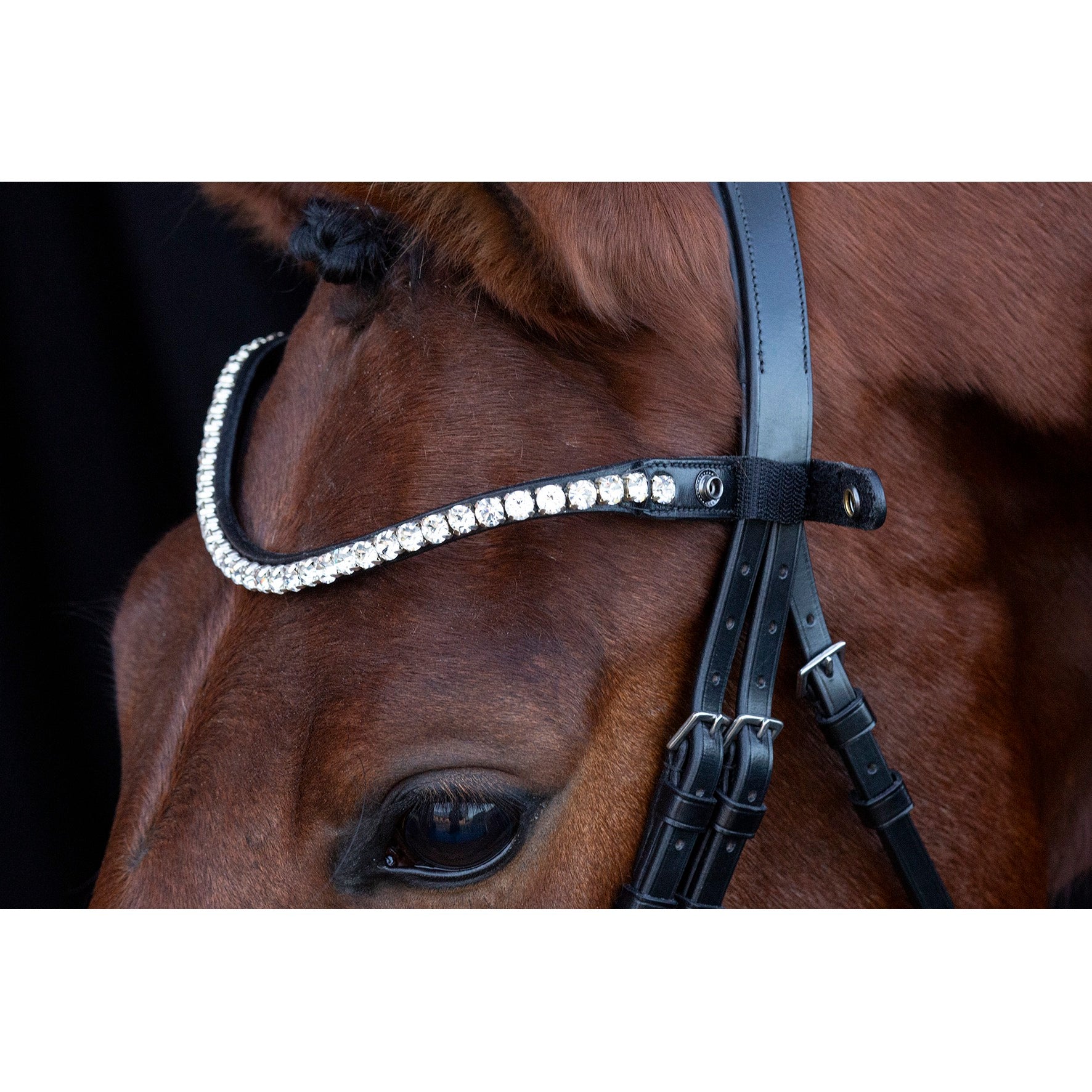 Schockemohle Siena Dressage Bridle, Black/Silver