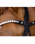 Schockemohle Siena Snap On Browband, Black/Crystal