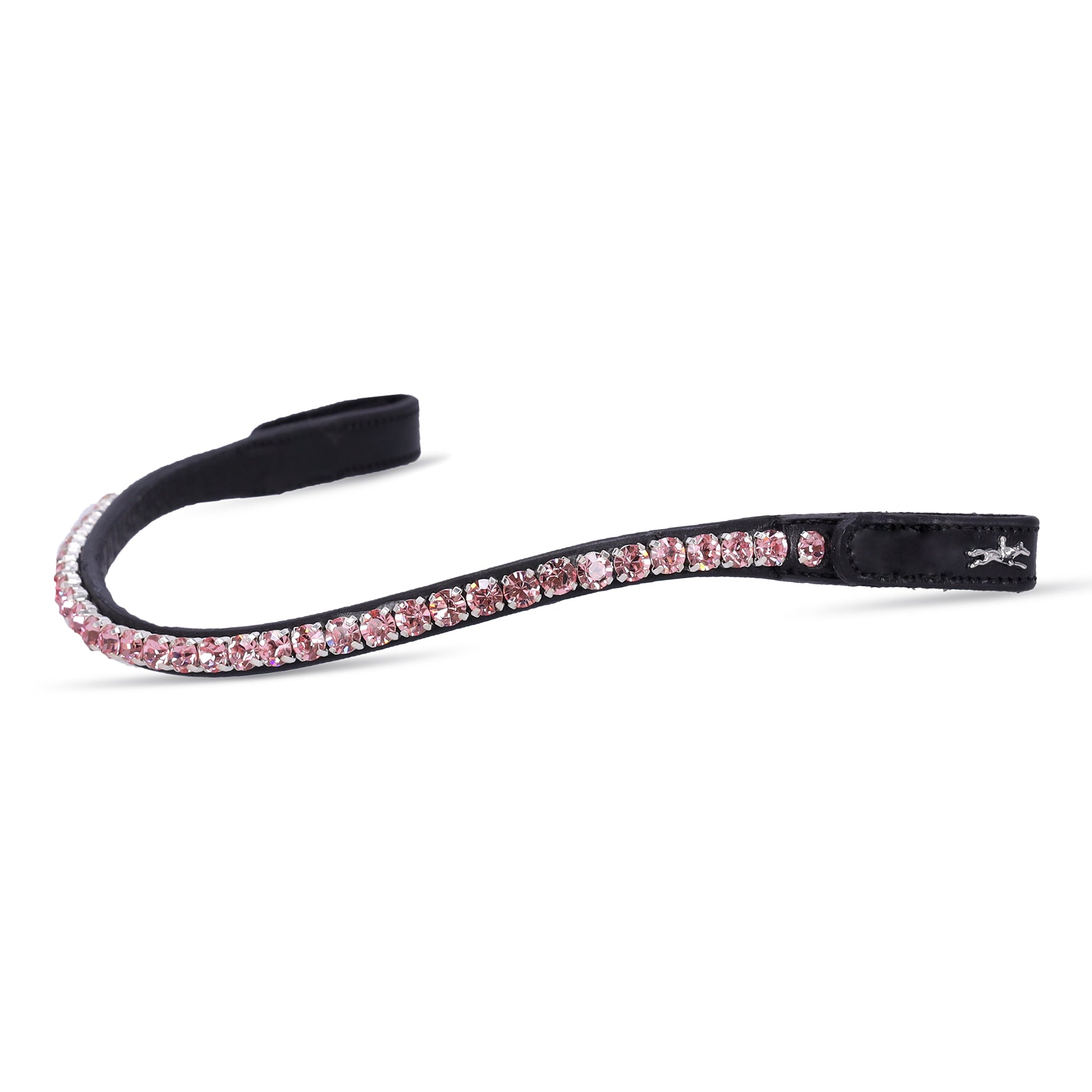 Schockemohle Siena Snap On Browband, Black/Light Pink