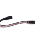 Schockemohle Siena Snap On Browband, Black/Light Pink