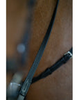 Schockemohle Bridle Reins Soft Rubber Reins Dots, Brown/Silver