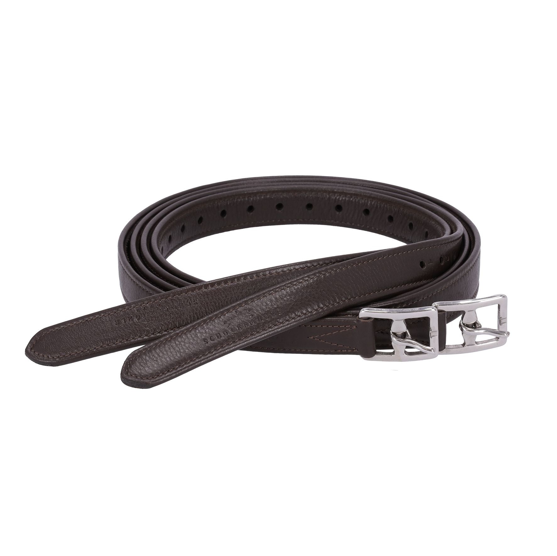 Schockemohle Colorado Soft Stirrup Leathers, Espresso/Silver