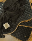 Sixteen Cypress Black Cotton Voile, Bridle Stitch Scarf