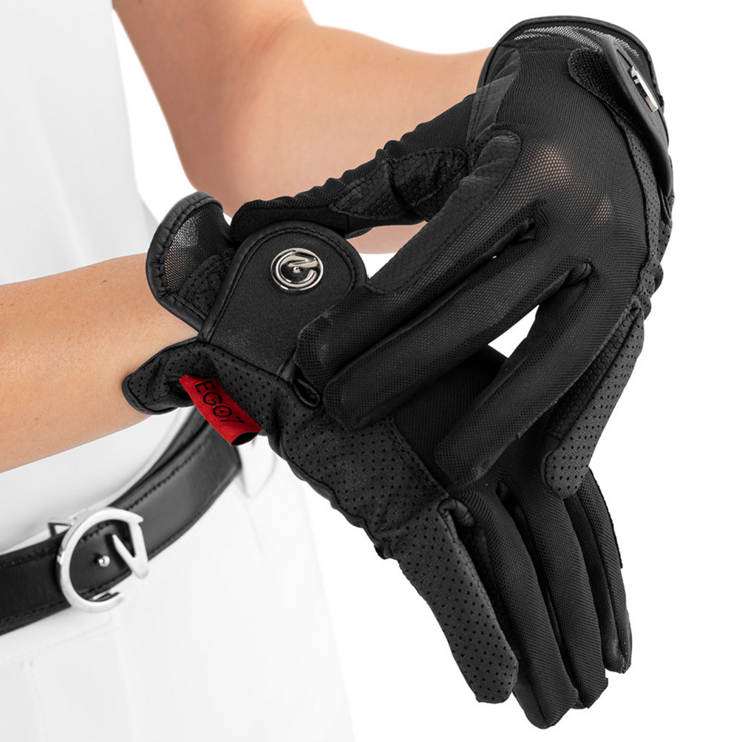 EGO7 Air Mesh Riding Gloves, Black