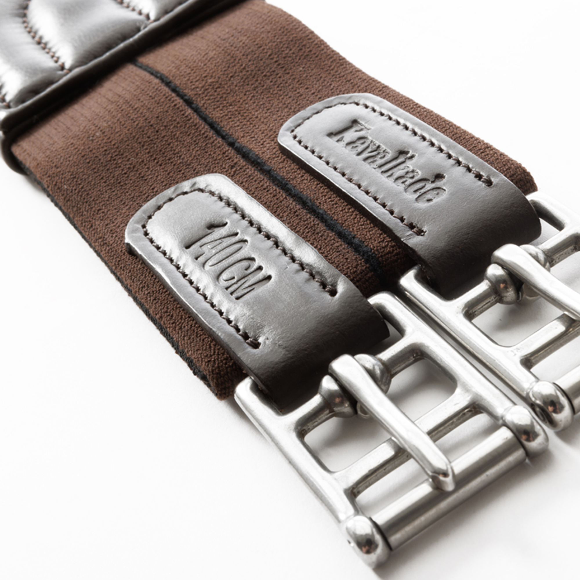 Kavalkade Leather Girth &quot;Comfort&quot; with Elastic, Brown