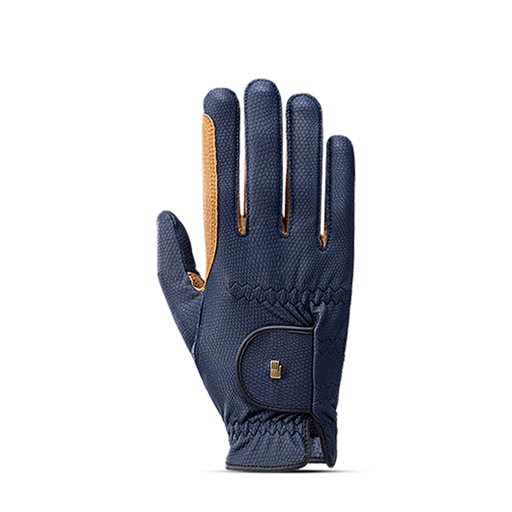 Roeckl MALTA Riding Gloves - Unisex, Navy/Caramel
