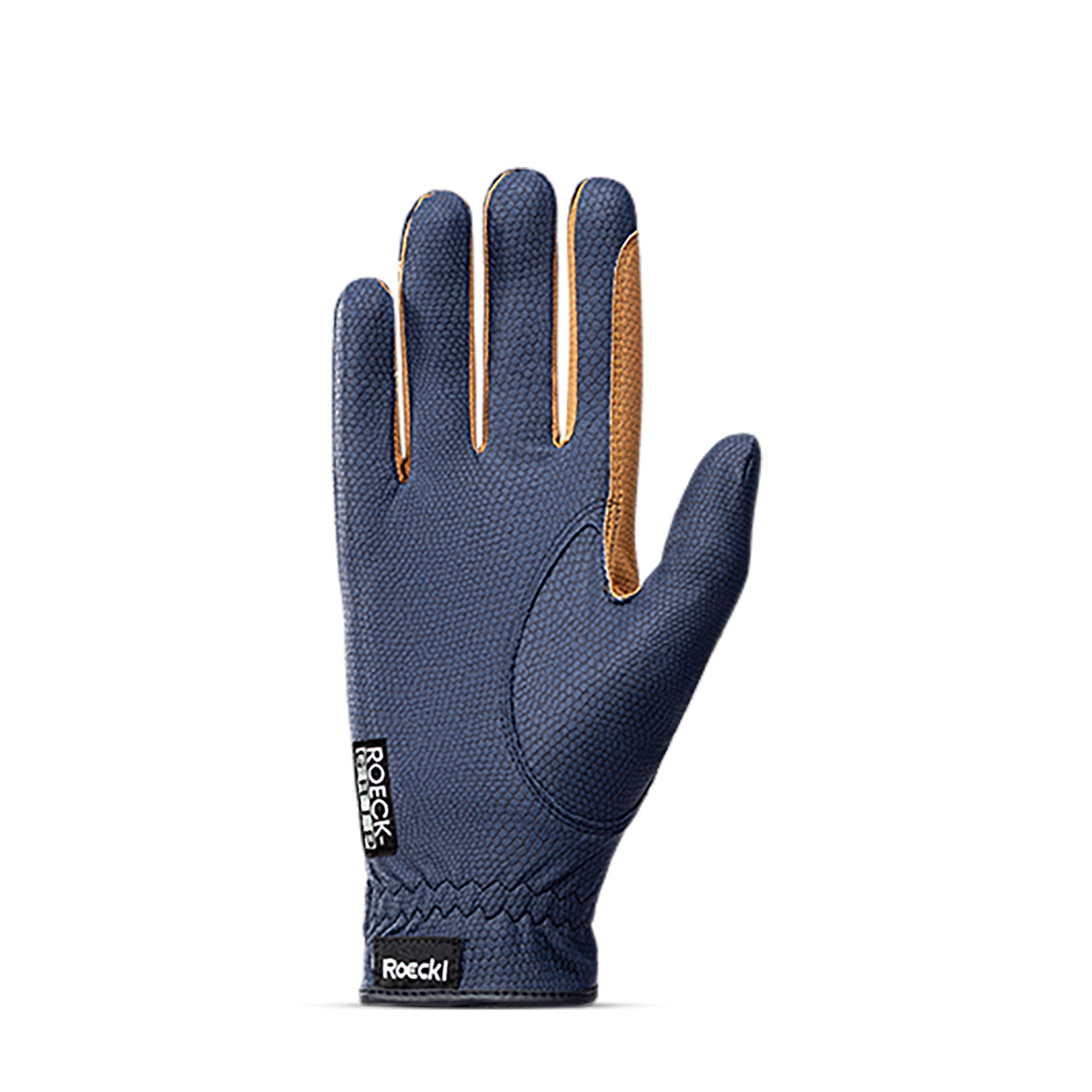 Roeckl MALTA Riding Gloves - Unisex, Navy/Caramel