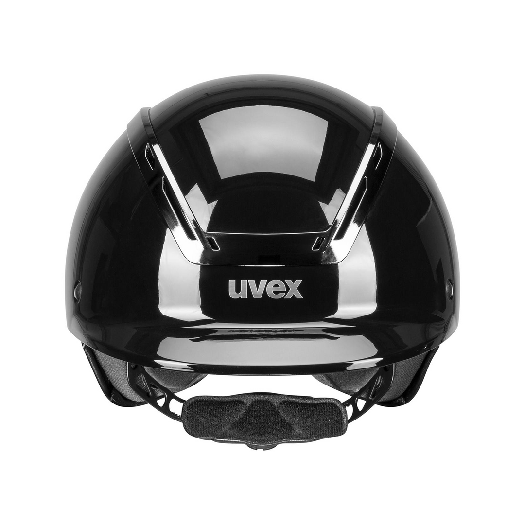 UVEX Exxeed Shiny Chrome Helmet, Black Glossy