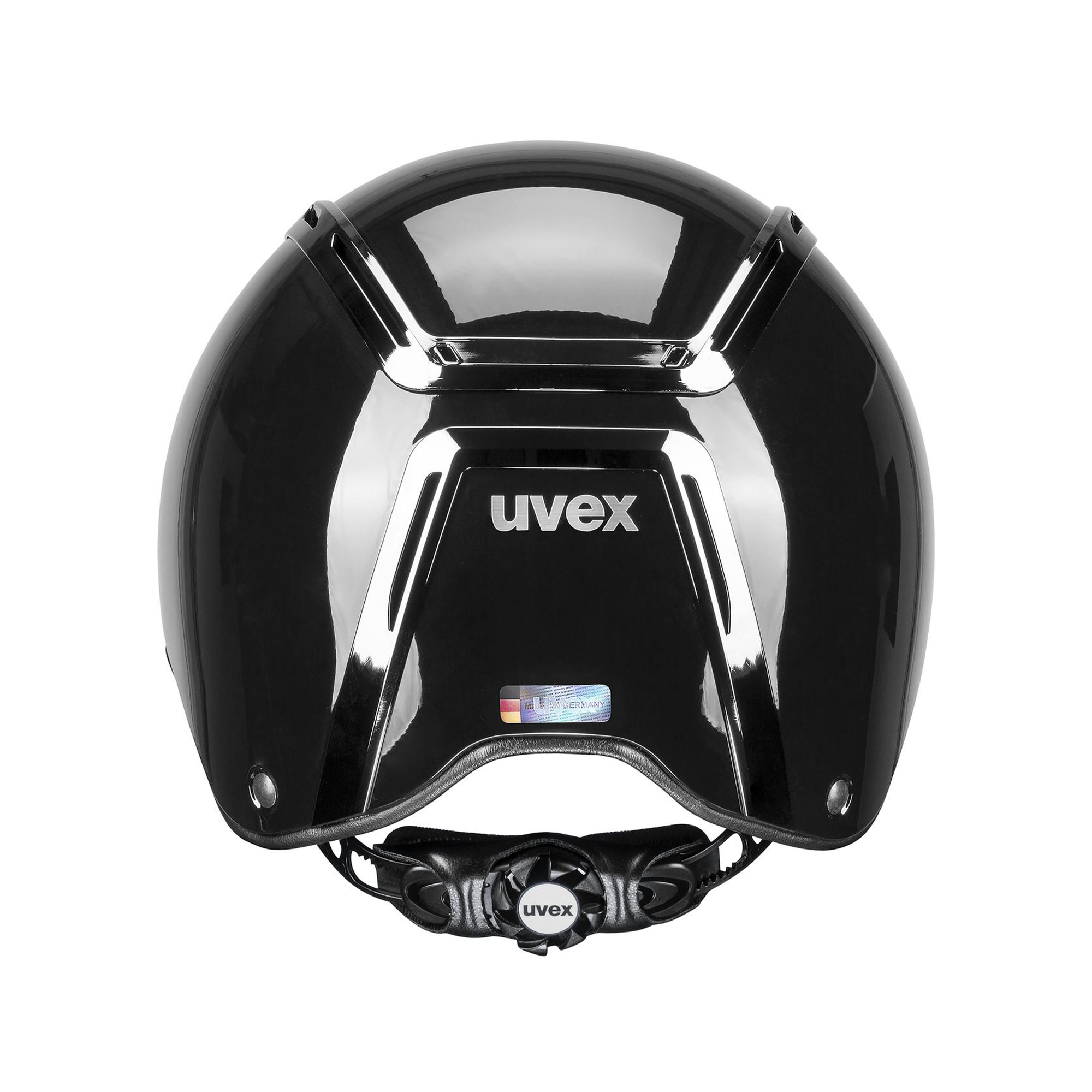 UVEX Exxeed Shiny Chrome Helmet, Black Glossy