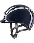 UVEX Exxeed Shiny Chrome Helmet, Navy Glossy