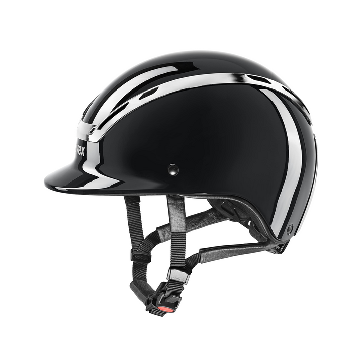 UVEX Exxeed Shiny Chrome Helmet, Black Glossy