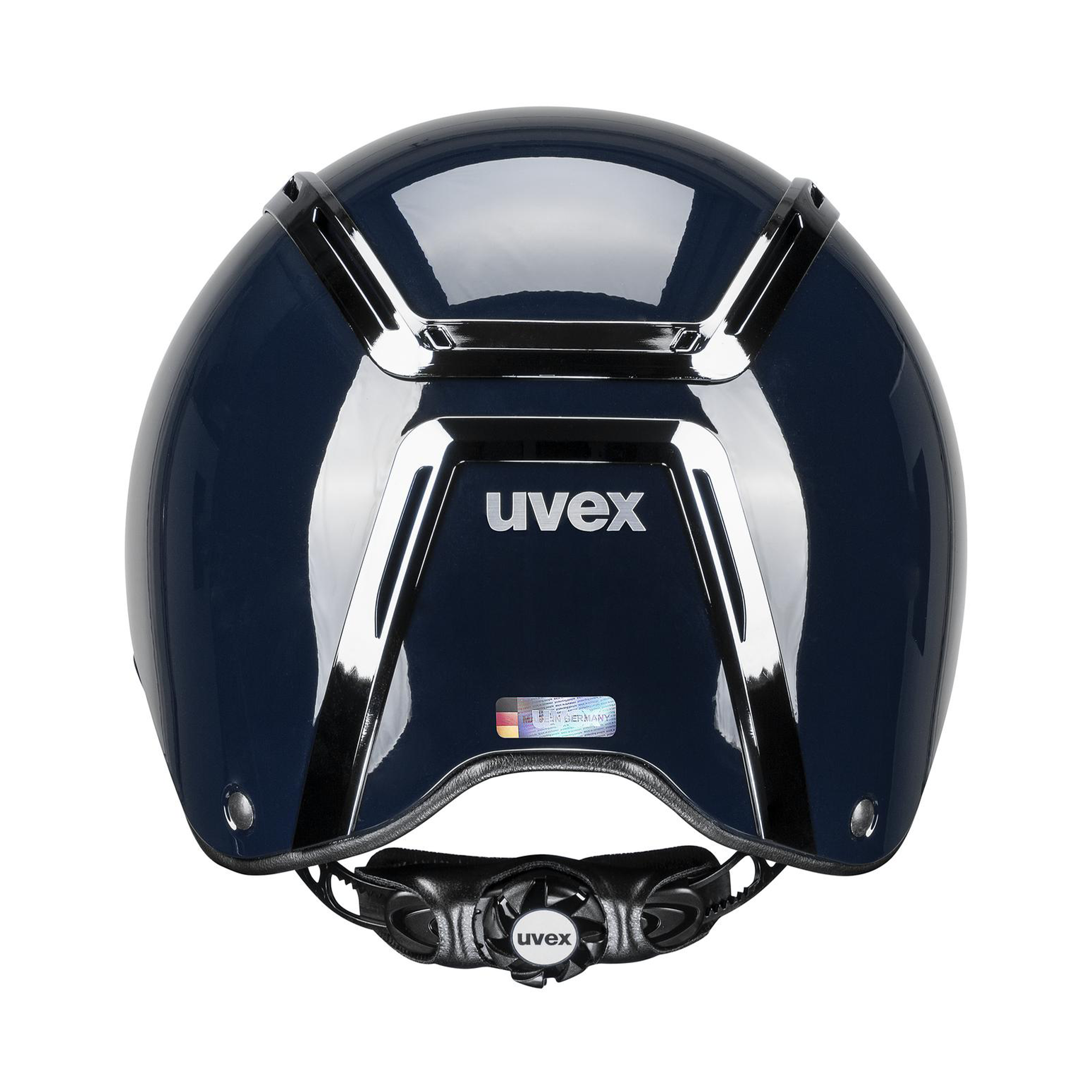 UVEX Exxeed Shiny Chrome Helmet, Navy Glossy