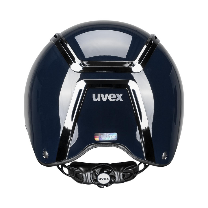 UVEX Exxeed Shiny Chrome Helmet, Navy Glossy